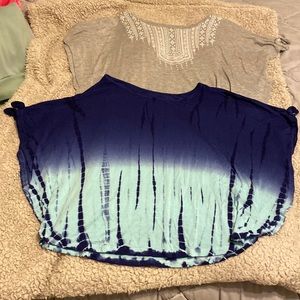 2 SET of Girls 10 Flowy Crop Tops With Ties on Sleeves